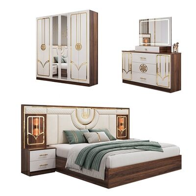 China Groothandel Goedkoop Turkse slaapkamermeubels Set Houten frame Luxe king size Bed Double Full Modern Luxe Bedroom Sets