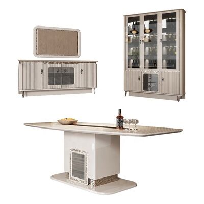 Complete eetkamer meubels Houten Moderne Luxe Dressoir Wijnkast Eettafel Set